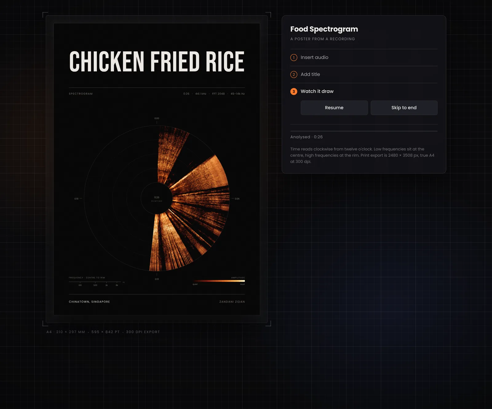 Food Spectrogram generative art and creative coding by Zandani Zidan, image 15